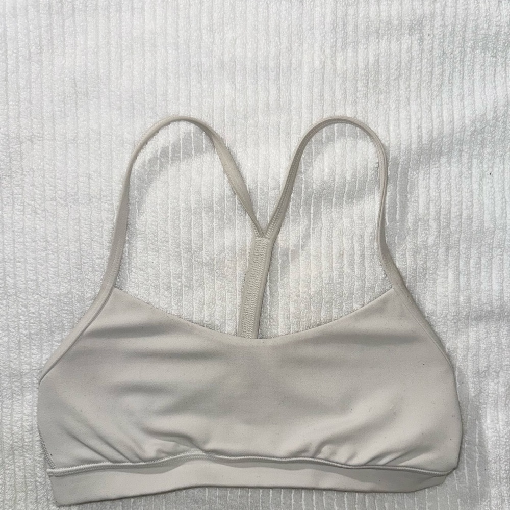 Lululemon Flow Y Sports Bra - Bone - Size 8 - Picture 2 of 3